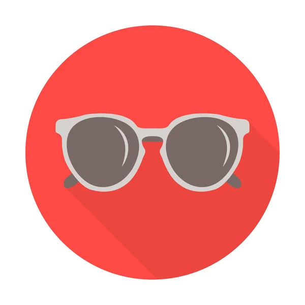 Óculos ícone plano com sombra longa para web — Vetor de Stock