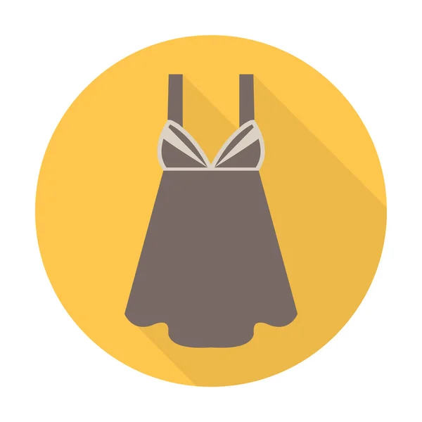 Vestido ícone plano com sombra longa para web — Vetor de Stock