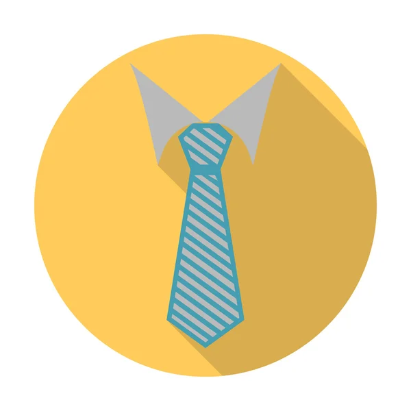 Cravate icône plate avec ombre longue pour toile — Image vectorielle