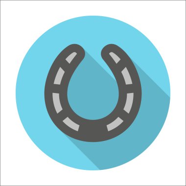 web için uzun gölge nal düz simgesiyle