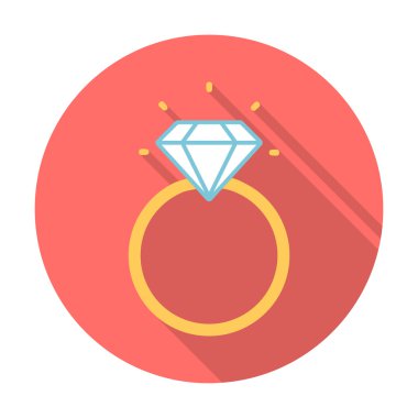 web için uzun gölge ile halka düz simgesi