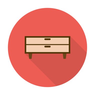 web için uzun gölge ile tuvalet düz simgesi