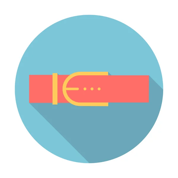 Cinturón icono plano con sombra larga para la web — Vector de stock