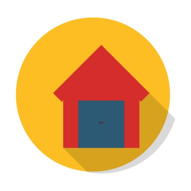 web için uzun gölge depo düz simgesiyle