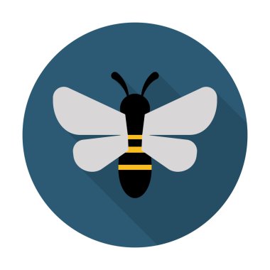 web için uzun gölge ile arı düz simgesi