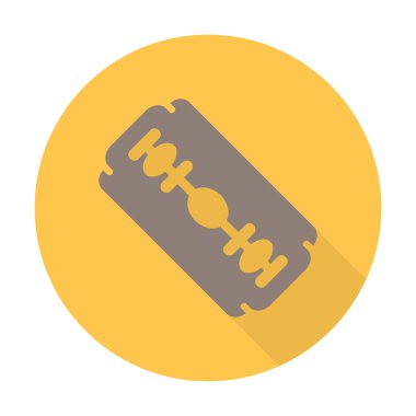 ustura ile web için uzun gölge düz simgesi