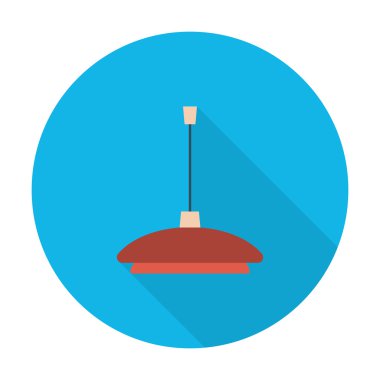 web için uzun gölge ile avize düz simgesi