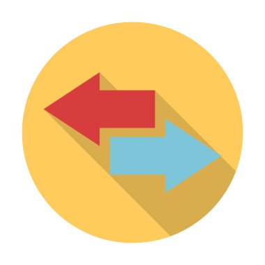 web için uzun gölge ile iki ok düz simgesi