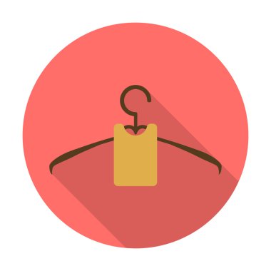 web için uzun gölge ile askı düz simgesi