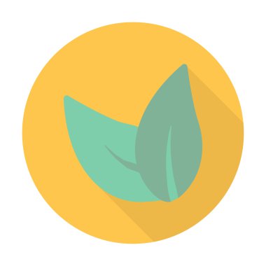 web için uzun gölge ile yaprakları düz simgesi