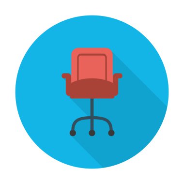 web için uzun gölge ile koltuk düz simgesi