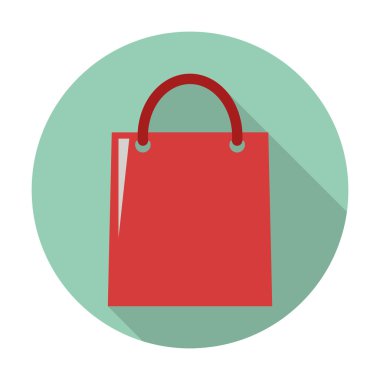 web için uzun gölge ile kese düz simgesi