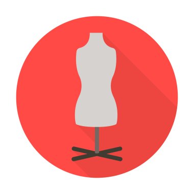  web için uzun gölge kukla düz simgesi