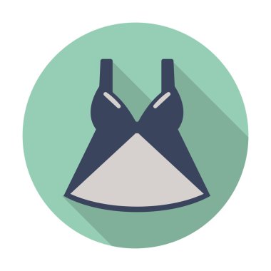 web için uzun gölge ile elbise düz simgesi