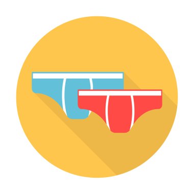 web için uzun gölge ile külot düz simgesi