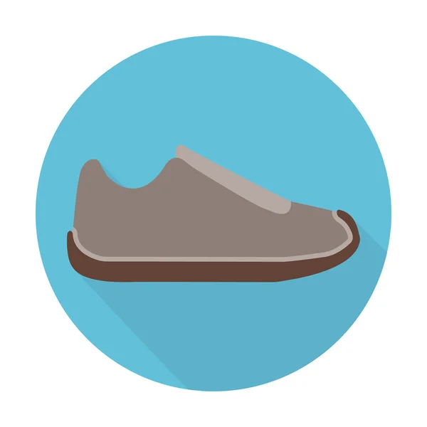 Shoes flat icon with long shadow for web — Stock Vector