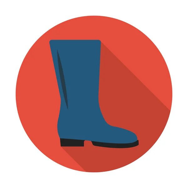 Botas icono plano con sombra larga para web — Vector de stock