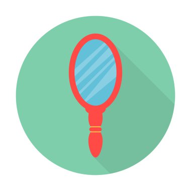 web için uzun gölge ile ayna düz simgesi