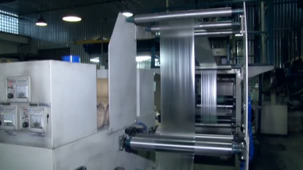 La máquina para la producción de archivos — Vídeo de stock