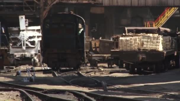 Види металургійний завод — стокове відео