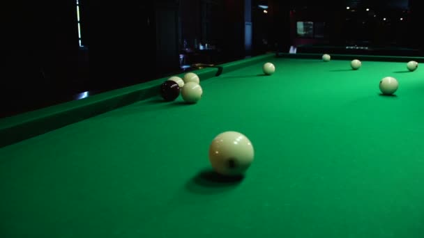 The game of billiards — Stock Video