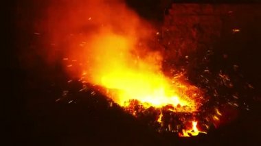 Sparks festering metal