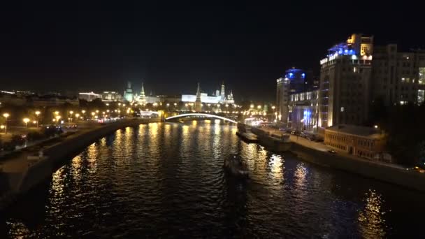 Cidade noturna Moscovo — Vídeo de Stock