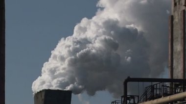 Bir sürü baca Buhar. Ağır çekim