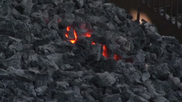 Coking coal smolders — Stock Video