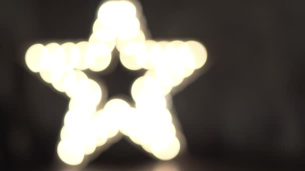 Décoration d'étoile avec mur de lampes — Video