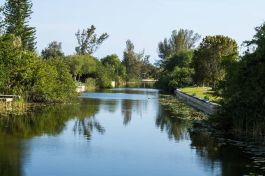 Canal in Cape Coral Florida 1 clipart