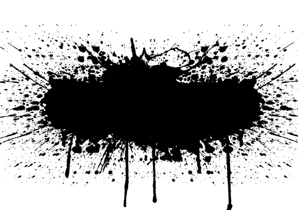 Vector splatter zwarte kleur achtergrond. illustratie vector desi — Stockvector