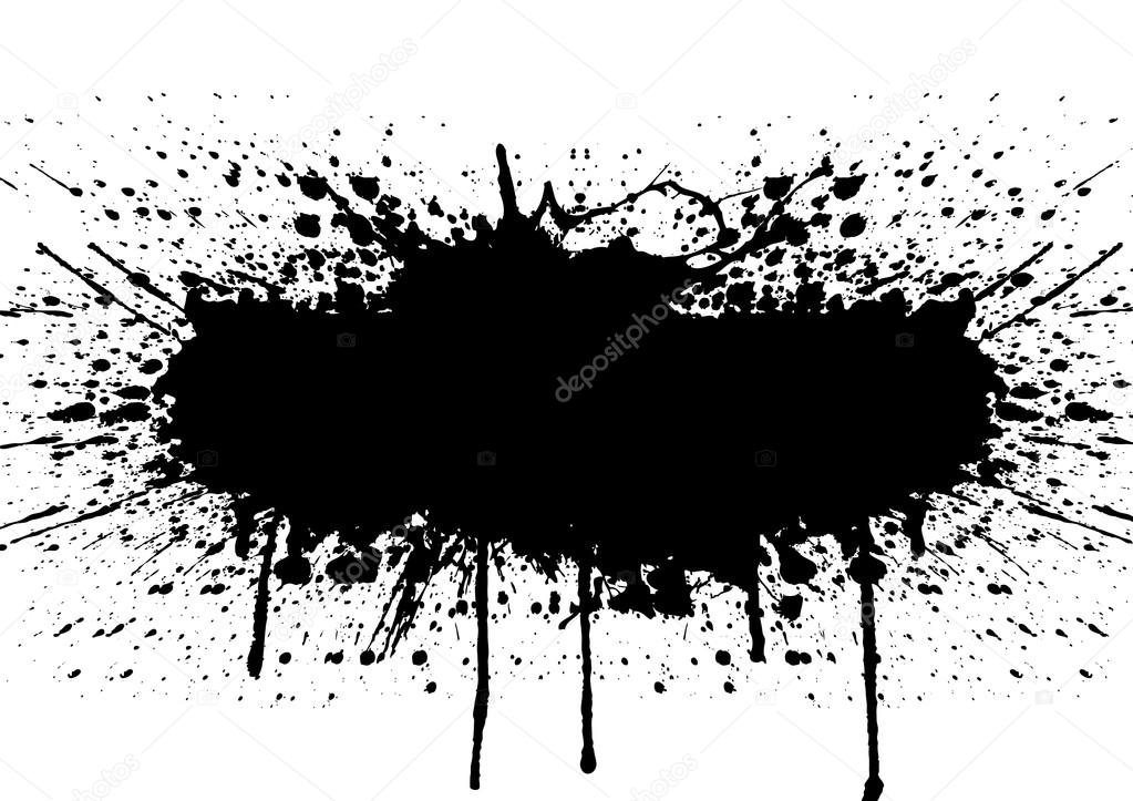 Vector splatter black color background. illustration vector desi Stock