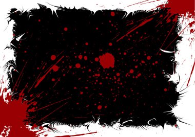 Grunge mürekkep yapışan arka plan öğesi, t bir alan ile