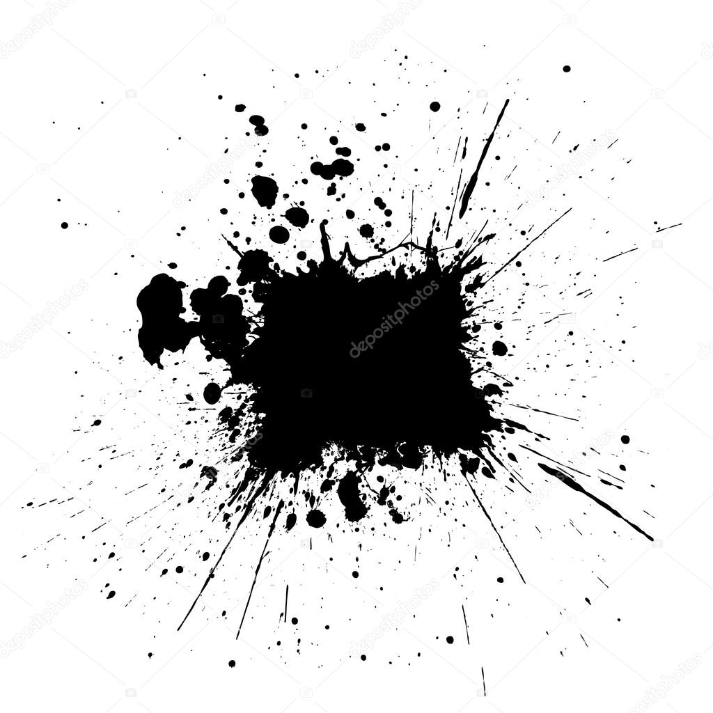 Vector splatter black color background.illustration vector desig Stock