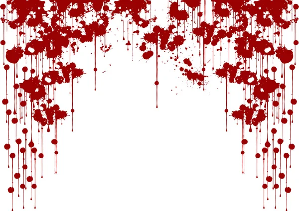 Detalle pintado en spray en rojo sobre fondo vectorial blanco — Vector de stock