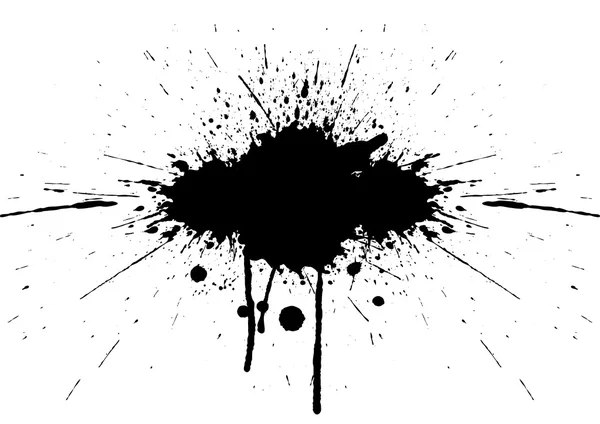 Splatter vettore sfondo di colore nero. illusione — Vettoriale Stock