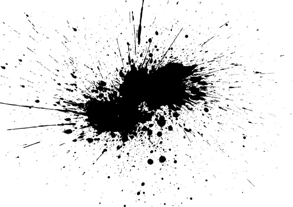 Splatter vettoriale sfondo di colore nero. illustrazione vettore desi — Vettoriale Stock