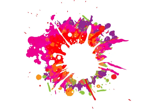 Colorful paint splatters.Paint splashes set.Vector illustration. — Stock Vector