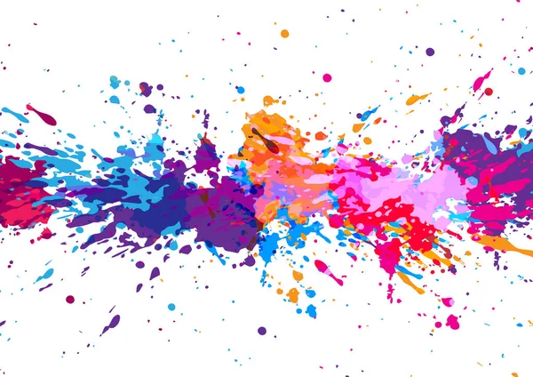 Абстрактные Векторные Брызги Многоцветный Изолированный Дизайн Фона Дизайн Вектора Иллюстрации — стоковый вектор