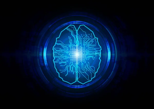 Абстрактний Векторний Мозок Штучний Інтелект Технологія Концептуального Дизайну Фону Ілюстрація — стоковий вектор