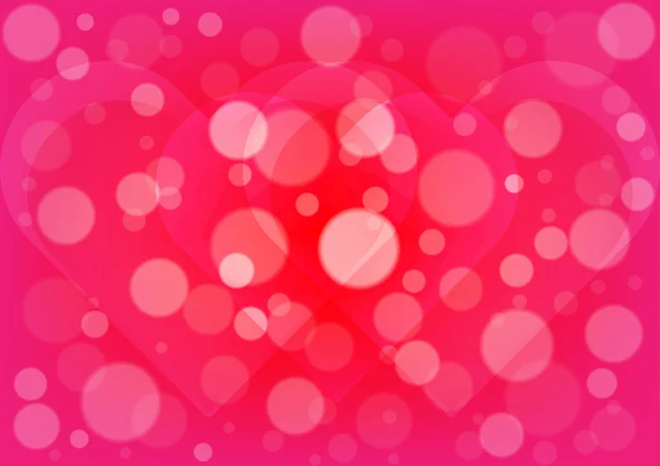 Hart licht op roze kleur achtergrond — Stockvector