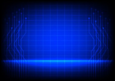 Mavi arka plan soyut elektronik hatta 