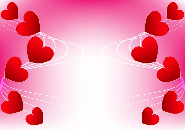 Coeur abstrait rouge pour Valentine Card Design — Image vectorielle