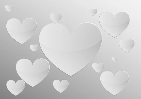 Heart gray paper  background — Stock Vector