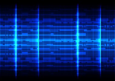 soyut mavi ışık etkisi ve çizgi horizonl teknoloji backgr