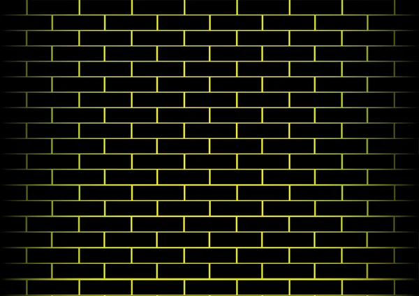 Vektör tuğla duvar siyah renk arka plan — Stok Vektör