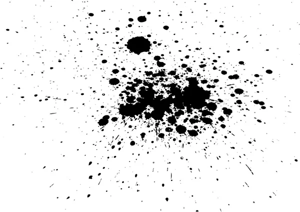Abstrakte Splatter schwarze Farbe isolieren Hintergrund — Stockvektor