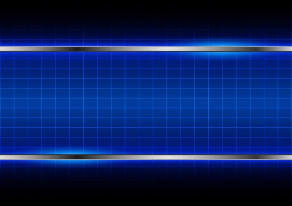 Mavi ışık arka plan ve metal çizgi — Stok Vektör