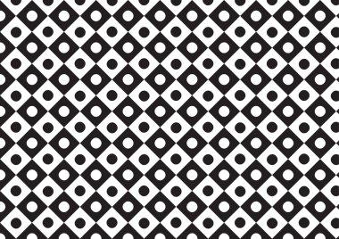 vektör yamuk daire desen siyah ve beyaz renk ile 